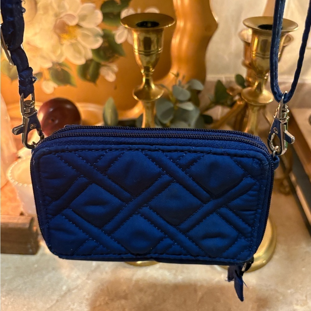 Vera Bradley Blue Quilted Crossbody Bag - Picture 6 of 16